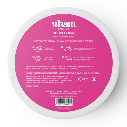 Wham Energy Bubblegum - 100mg
